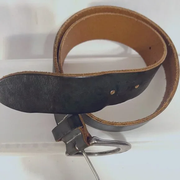 Fabio Corti-Women's Small Distressed Green Genuine Leather Made in Italy Belt - Picture 5 of 16